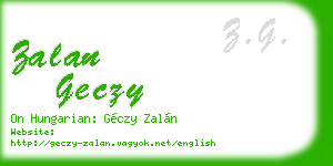 zalan geczy business card