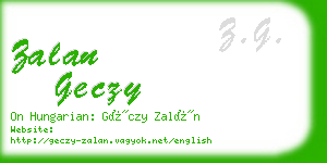 zalan geczy business card